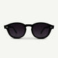 Occhiali da sole panto nero lucido con lenti grigie polarizzate Gantis Vela vista frontale